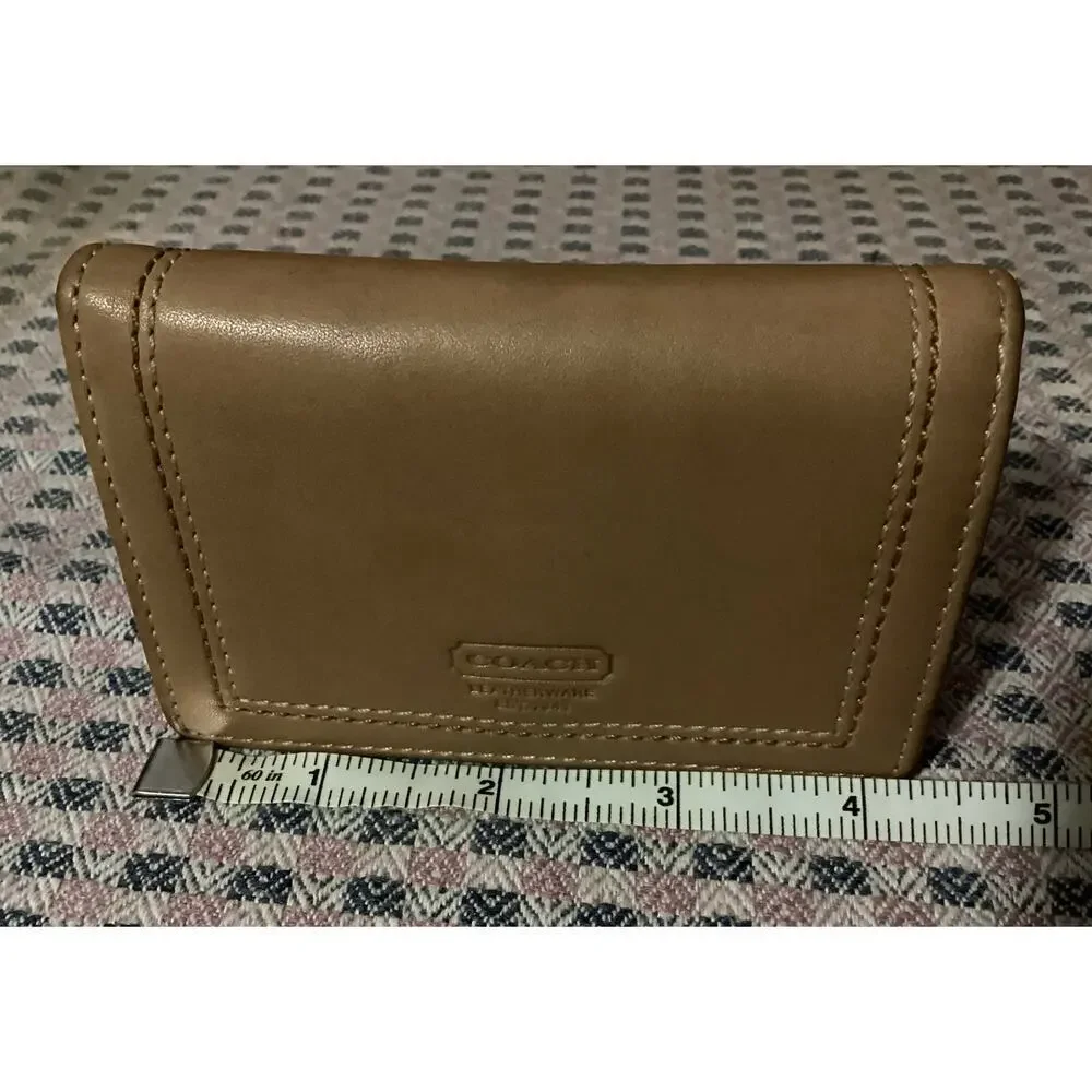 Coach flap card case/coin wallet